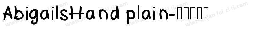 AbigailsHand plain字体转换